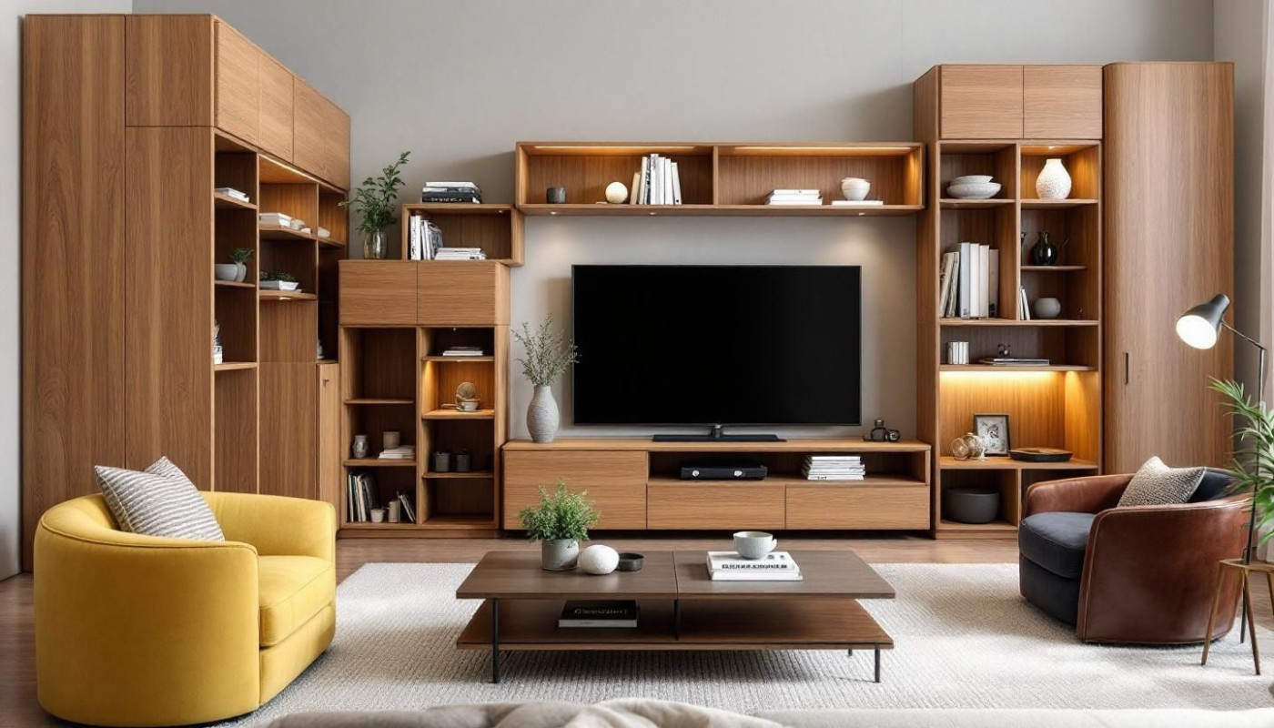Maximiser l'espace avec des meubles en bois pratiques et élégants