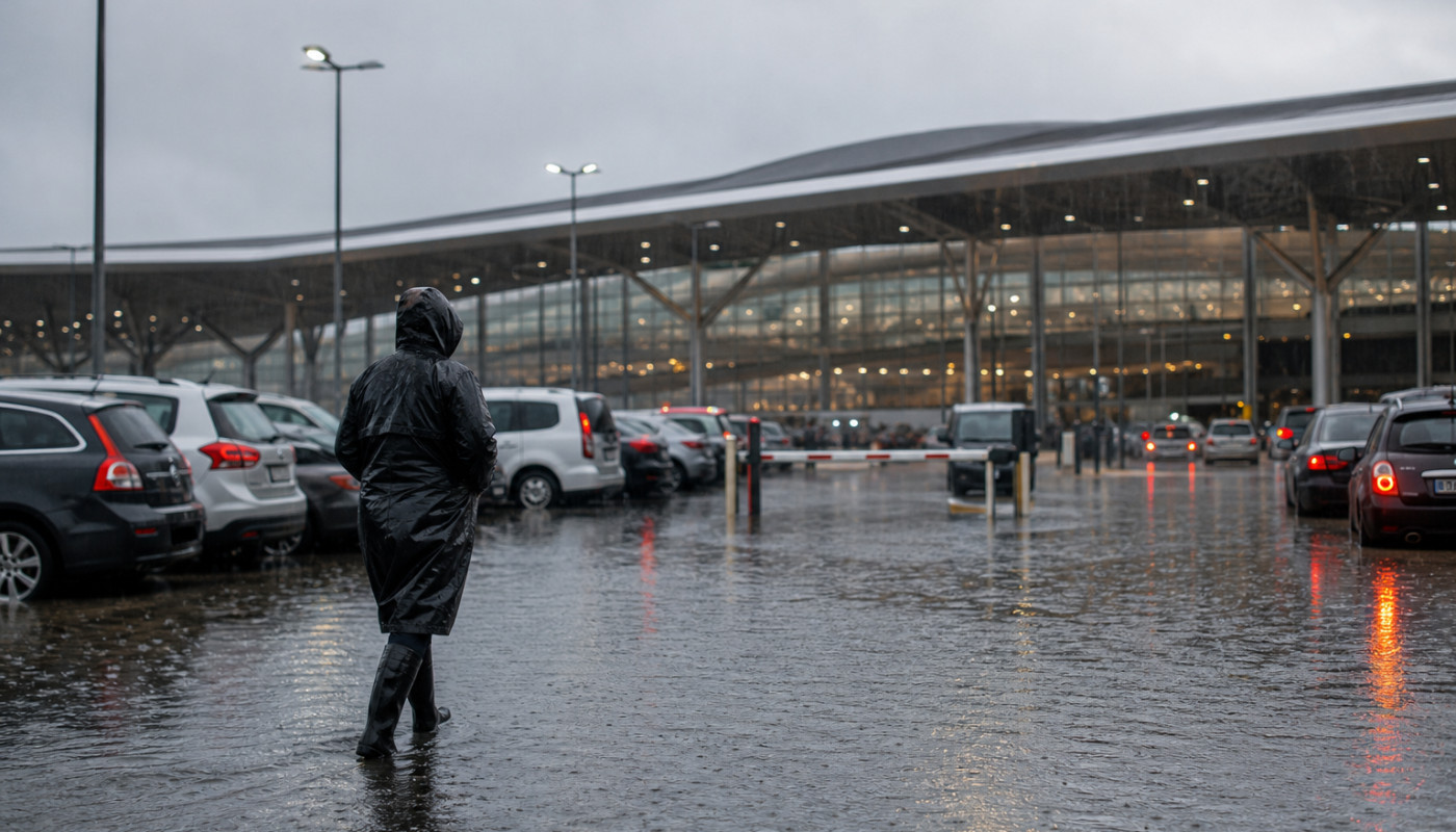 Quand la météo perturbe le parking aéroport de Lyon Saint Exupéry